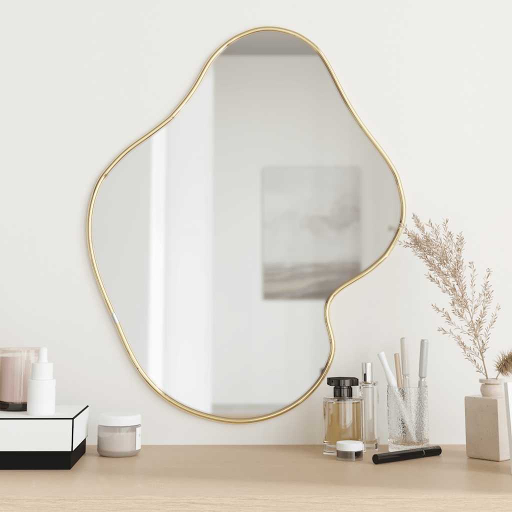 Miroir mural vidaxl 60x50 cm de couleur or