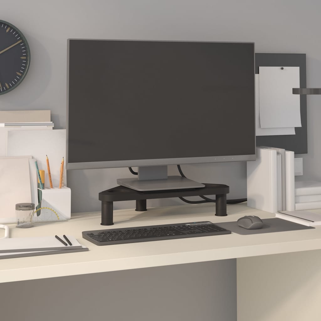 VidaXL support pour moniteur coin 49x28x10,5 cm noir