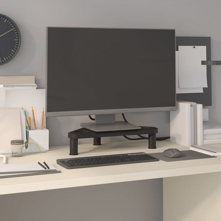 VidaXL support pour moniteur coin 49x28x10,5 cm noir