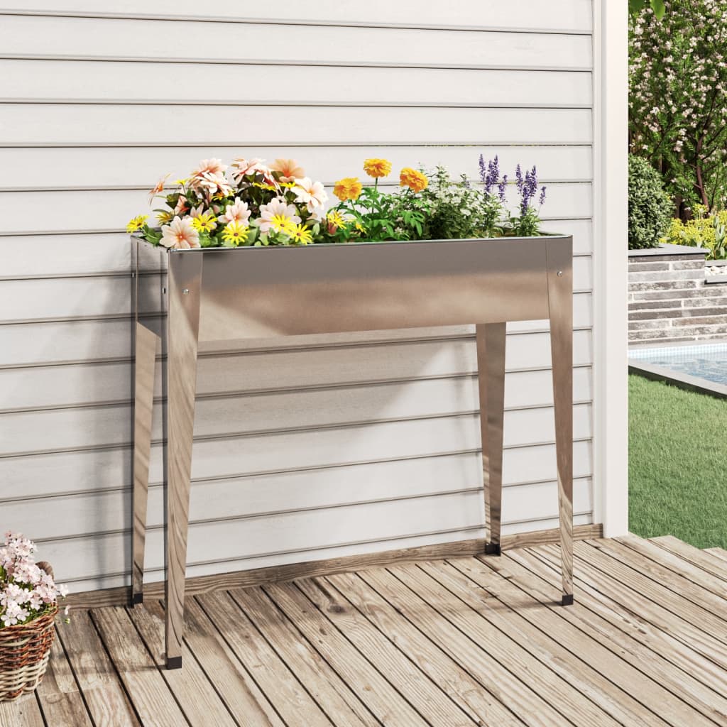 Vidaxl Planter 100.5x40.5x90 cm en acier galvanisé