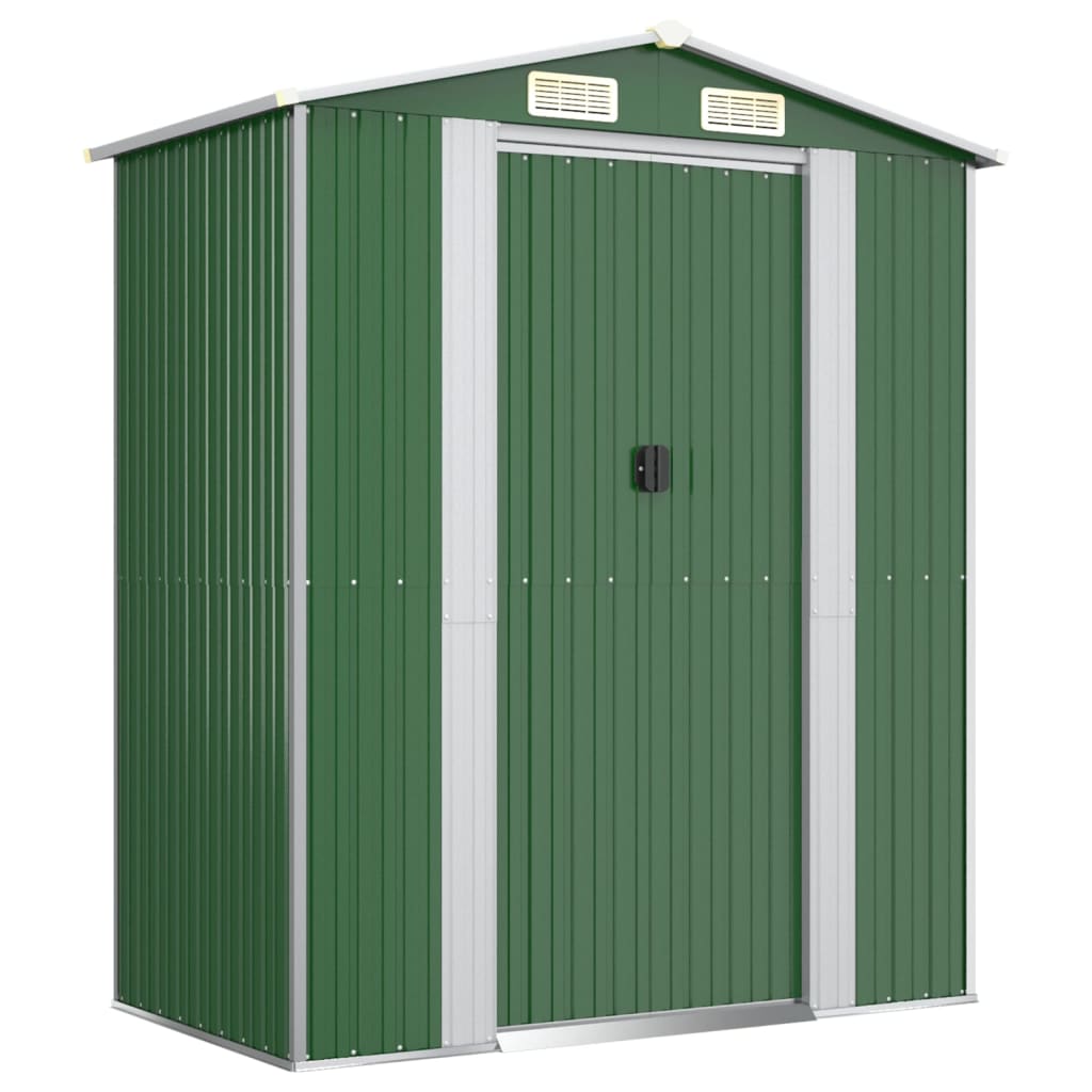 Vidaxl hangar de jardin 192x108x223 cm en acier galvanisé vert