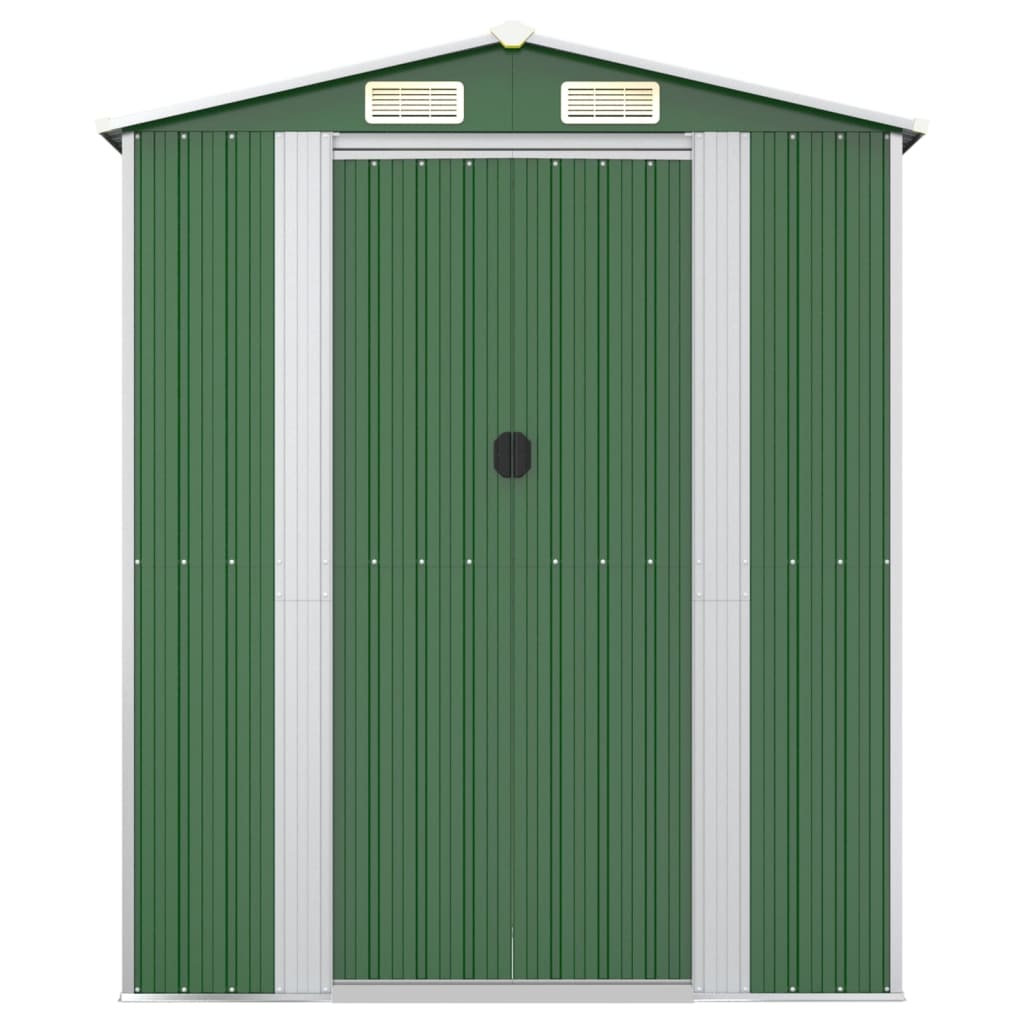 Vidaxl hangar de jardin 192x108x223 cm en acier galvanisé vert