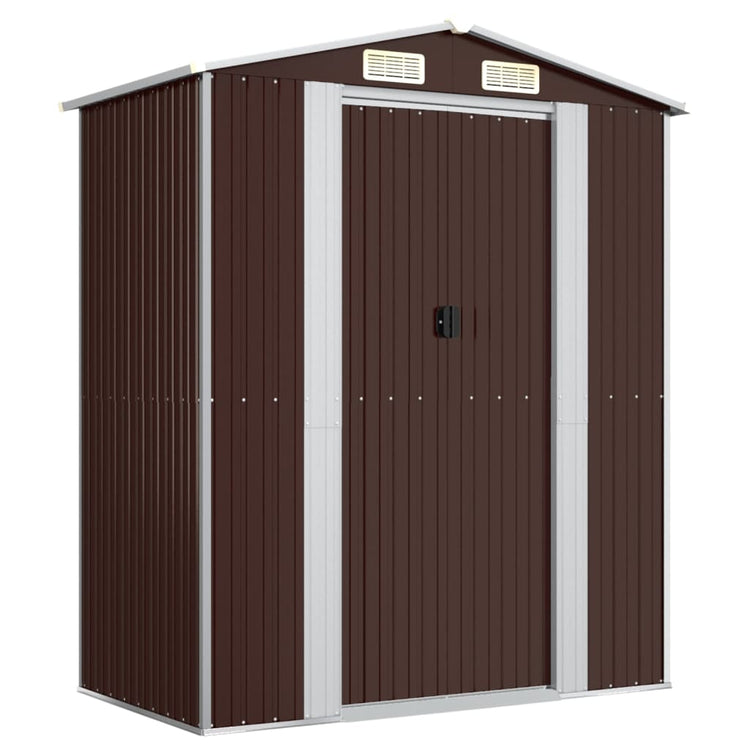 SHED JARDINE VIDAXL 192X108X223 CM en acier galvanisé brun foncé