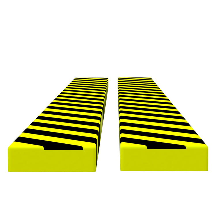 Vidaxl Corner Protecteurs 2 PCS 6x2x101,5 cm PU jaune et noir