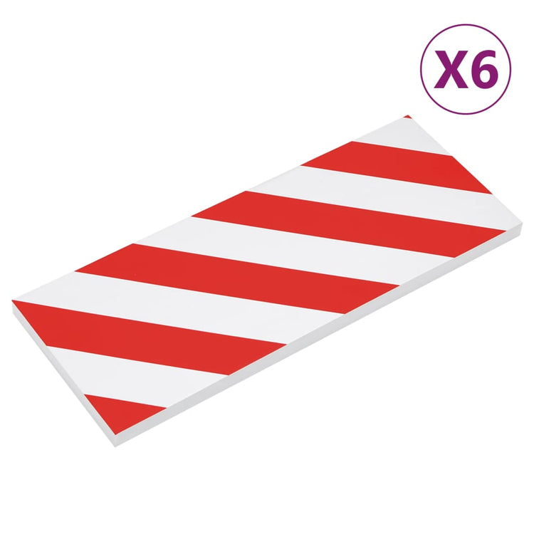 Protégeurs de mur de vidaxl 6 ST 50x20x2 cm mousse EVA rouge et blanc