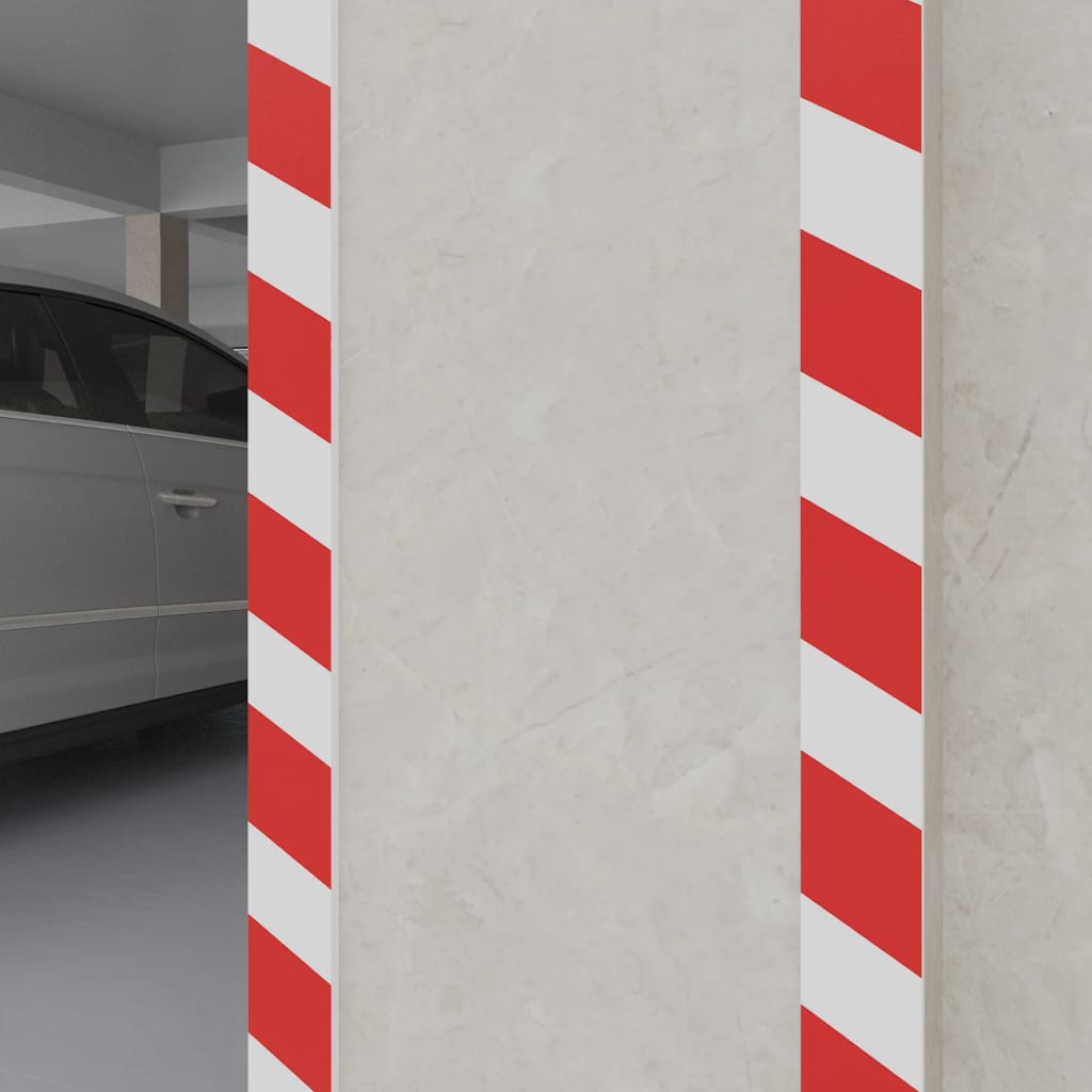 Protégeurs de mur de vidaxl 6 ST 50x20x2 cm mousse EVA rouge et blanc