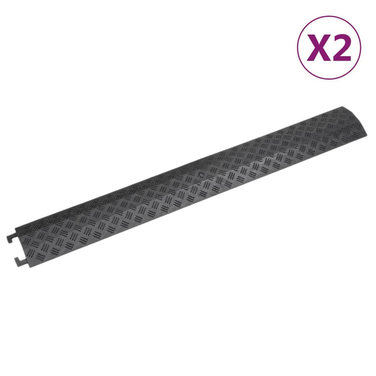Seuil Protégeur des câbles Vidaxl 2 PCS 98,5 cm noir