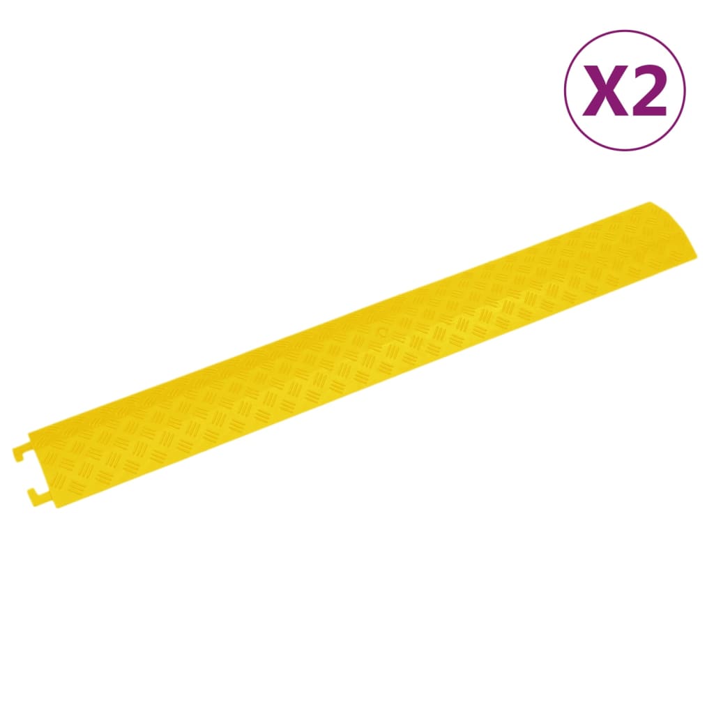 Seuil de protection des câbles Vidaxl 2 ST 98,5 cm jaune