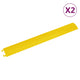 Seuil de protection des câbles Vidaxl 2 ST 98,5 cm jaune