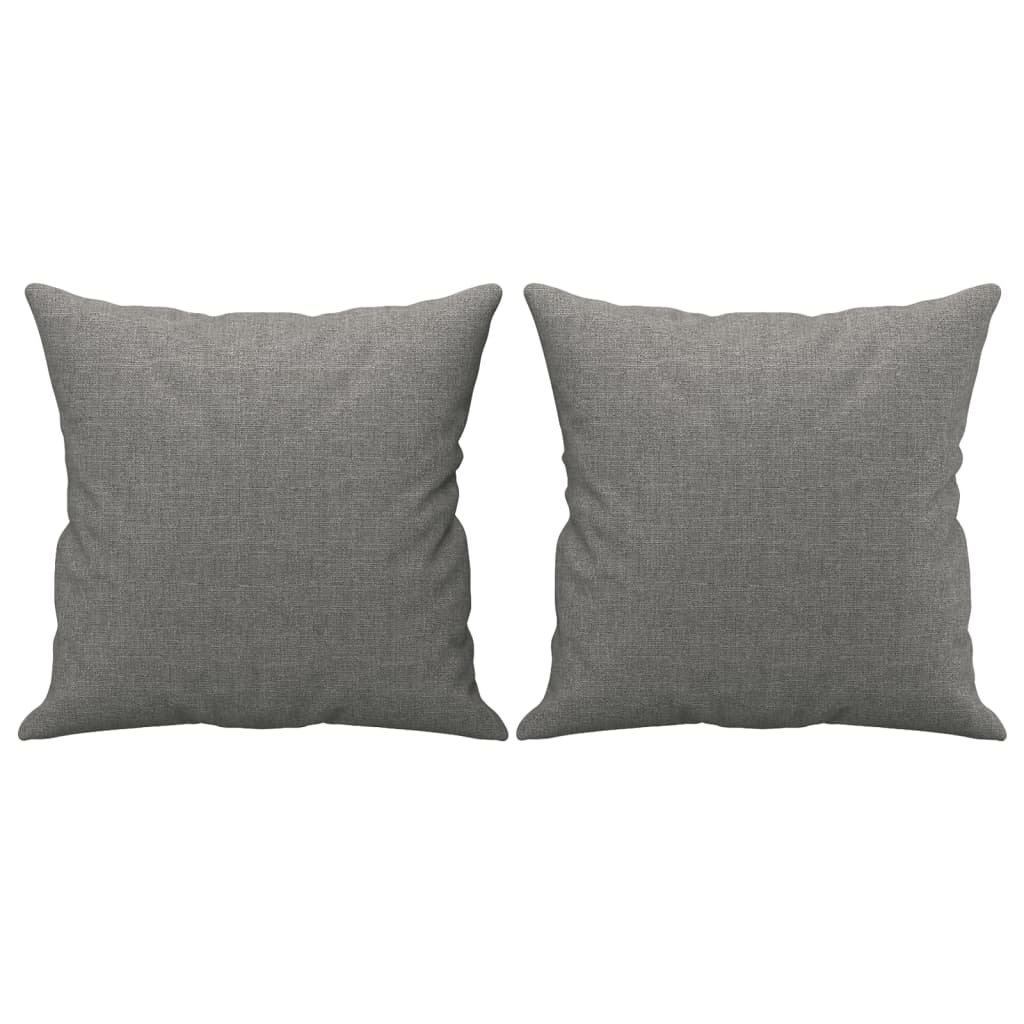 Vidaxl Coussins décoratifs 2 ST 40x40 cm Tissu gris foncé
