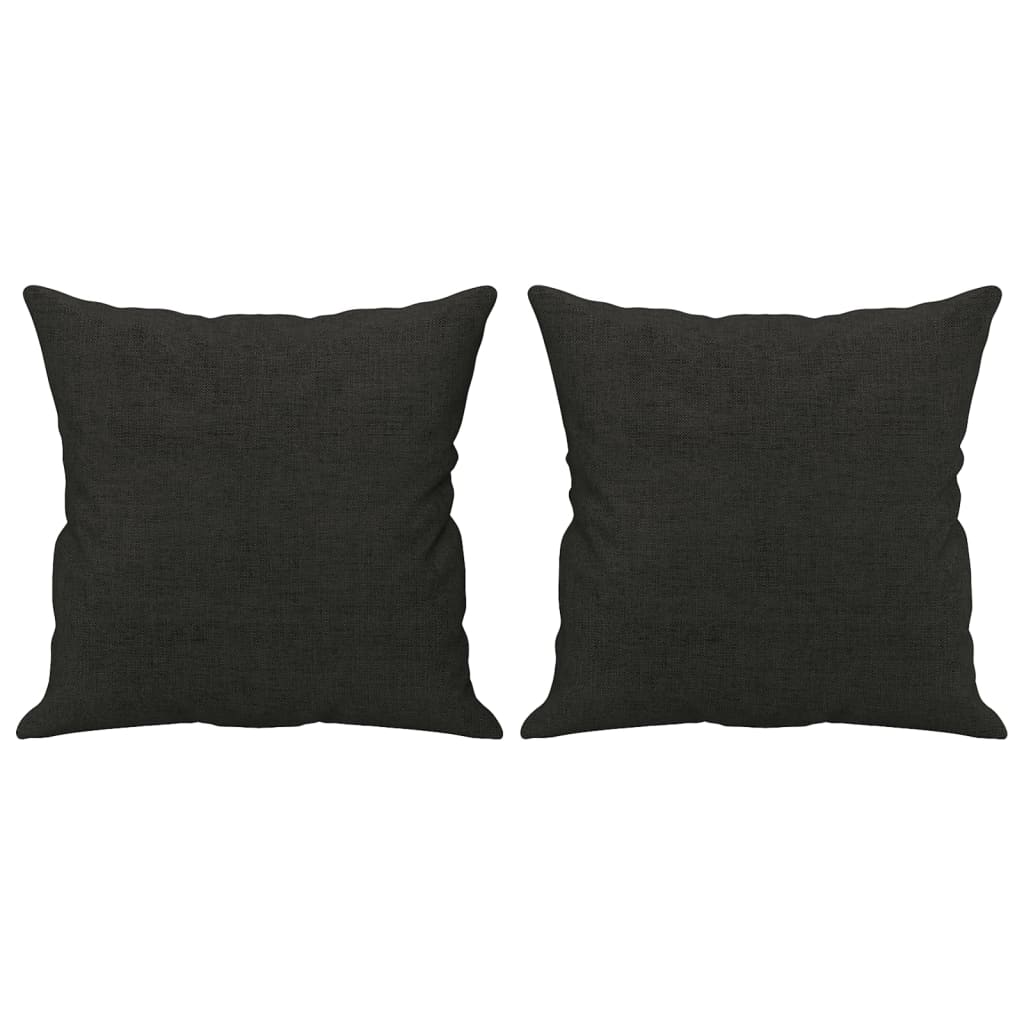 Vidaxl Coussins décoratifs 2 ST 40x40 cm Tissu noir