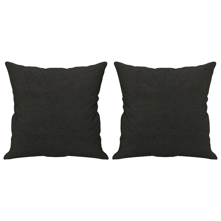 Vidaxl Coussins décoratifs 2 ST 40x40 cm Tissu noir