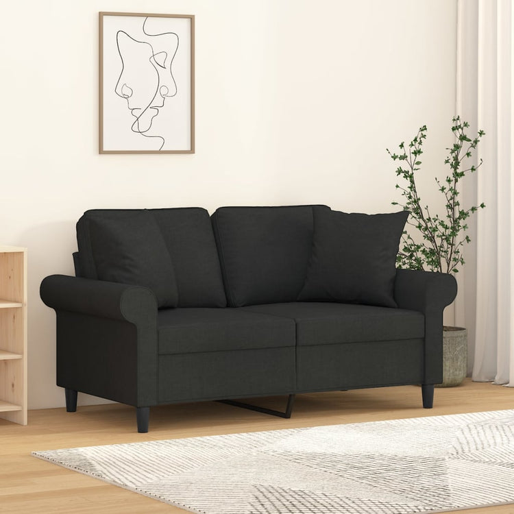 Vidaxl Coussins décoratifs 2 ST 40x40 cm Tissu noir