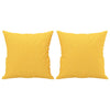 Vidaxl Coussins décoratifs 2 ST 40x40 cm Tissu jaune clair