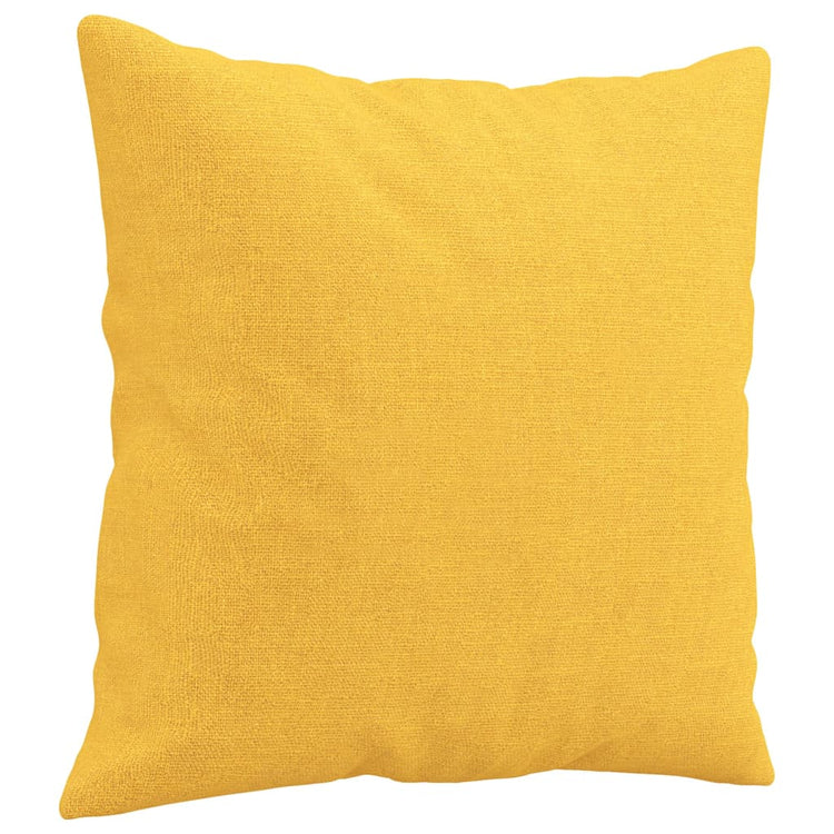 Vidaxl Coussins décoratifs 2 ST 40x40 cm Tissu jaune clair