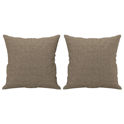 Vidaxl Coussins décoratifs 2 ST 40x40 cm tissu taupe
