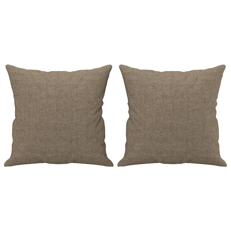 Vidaxl Coussins décoratifs 2 ST 40x40 cm tissu taupe