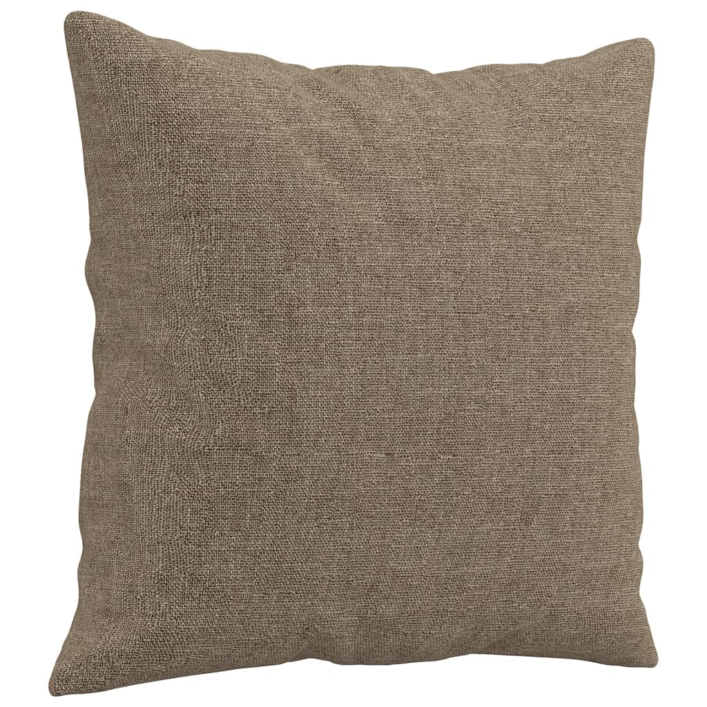 Vidaxl Coussins décoratifs 2 ST 40x40 cm tissu taupe
