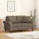 Vidaxl Coussins décoratifs 2 ST 40x40 cm tissu taupe