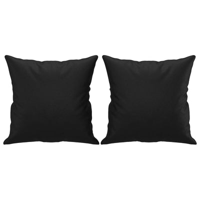Vidaxl Coussins décoratifs 2 ST 40x40 cm en cuir artificiel noir