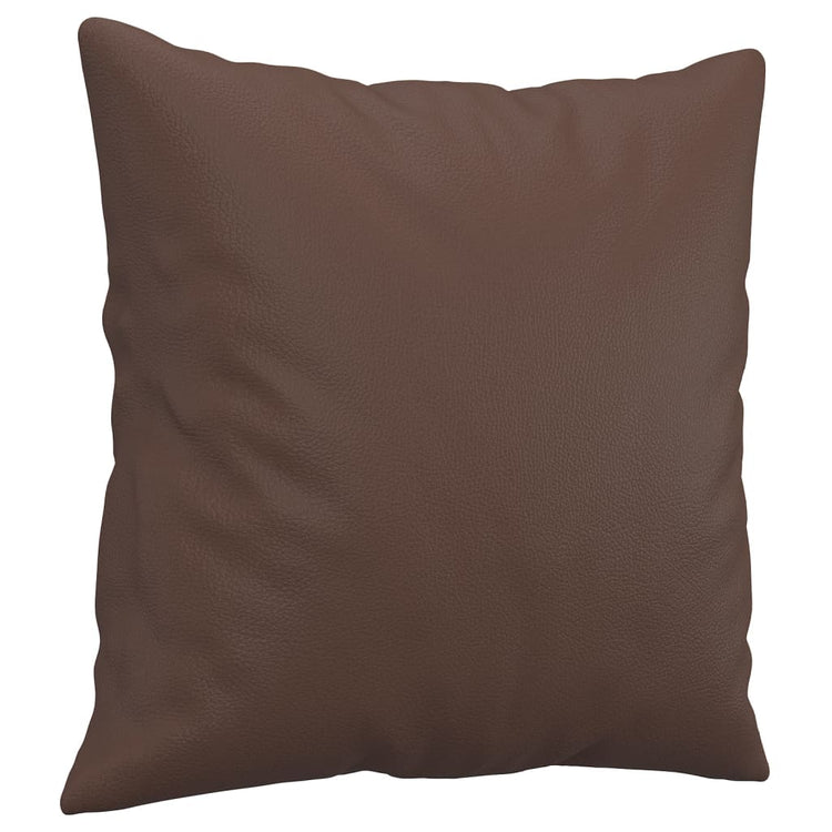 Vidaxl Coussins décoratifs 2 ST 40x40 cm en cuir artificiel marron