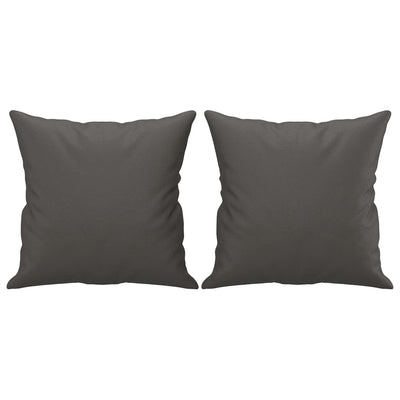 Vidaxl Coussins décoratifs 2 ST 40x40 cm en cuir artificiel gris