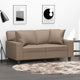 Vidaxl Coussins décoratifs 2 PCS 40x40 cm Cappuccino en cuir artificiel