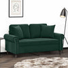 Vidaxl Coussins décoratifs 2 ST 40x40 cm Velvet vert foncé