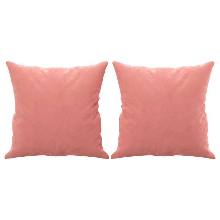 Vidaxl Coussins décoratifs 2 ST 40x40 cm en velours rose