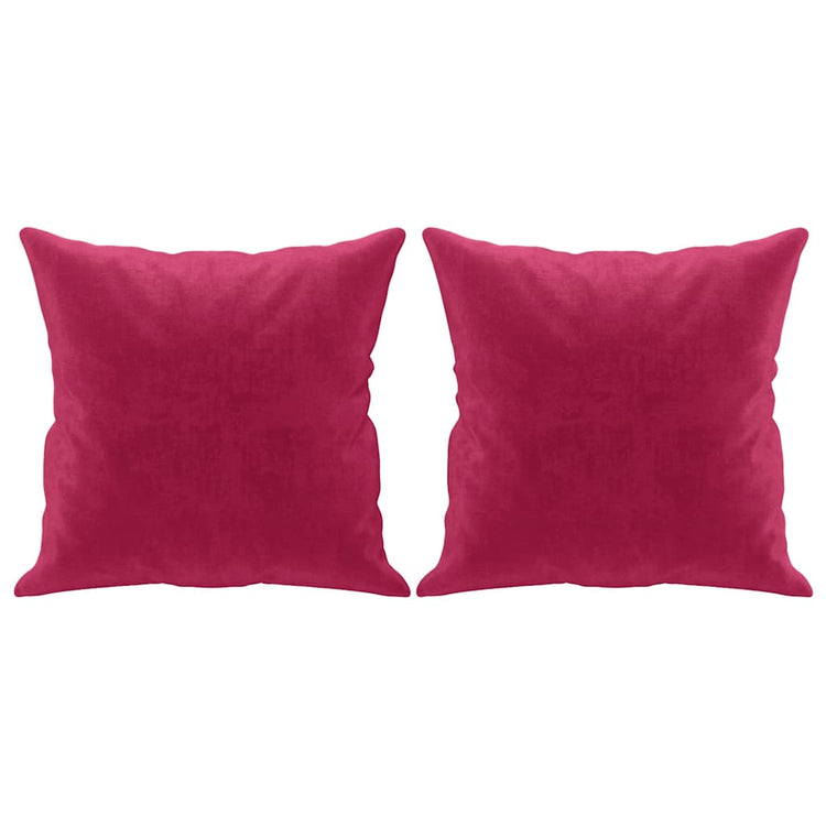 Vidaxl Coussins décoratifs 2 ST 40x40 cm Velvet Wine rouge