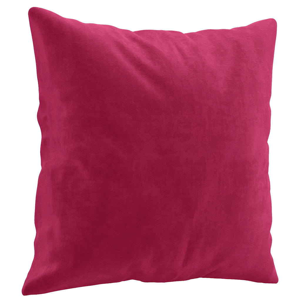 Vidaxl Coussins décoratifs 2 ST 40x40 cm Velvet Wine rouge