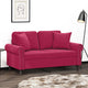 Vidaxl Coussins décoratifs 2 ST 40x40 cm Velvet Wine rouge