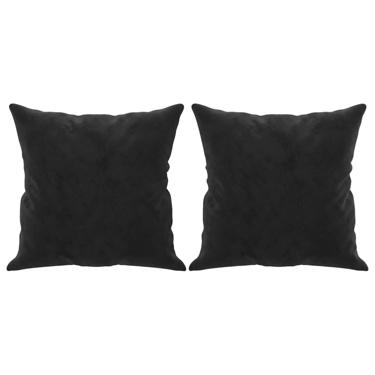 Vidaxl Coussins décoratifs 2 ST 40x40 cm Velvet noir