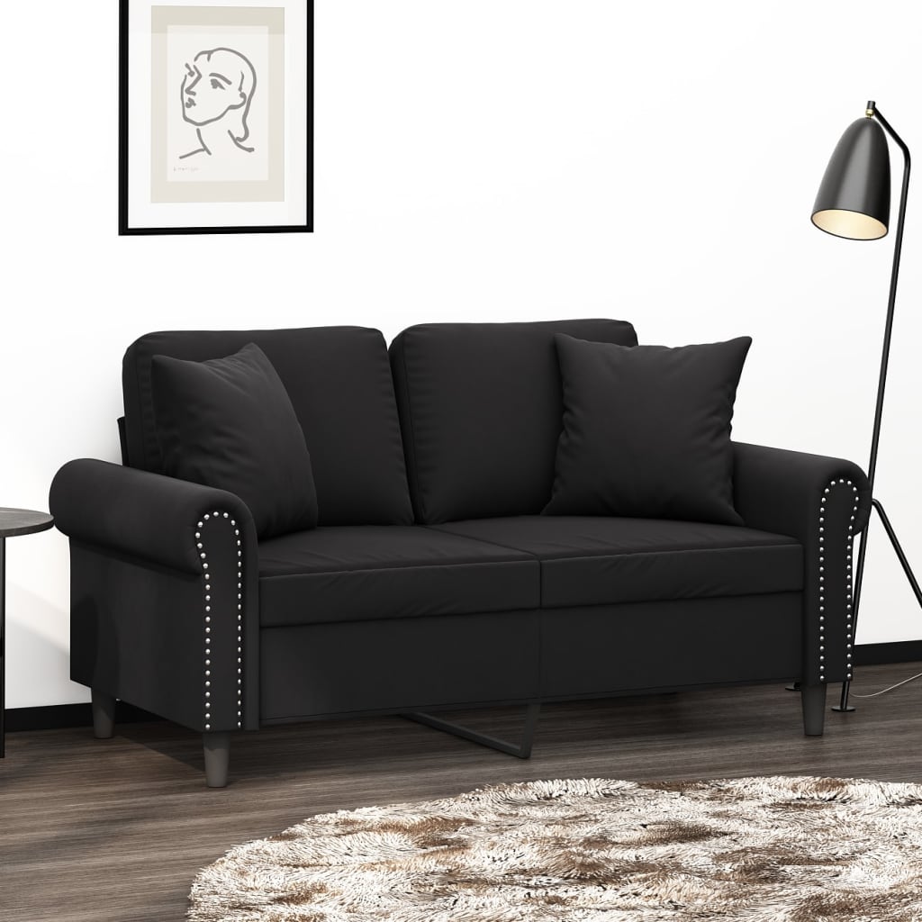 Vidaxl Coussins décoratifs 2 ST 40x40 cm Velvet noir