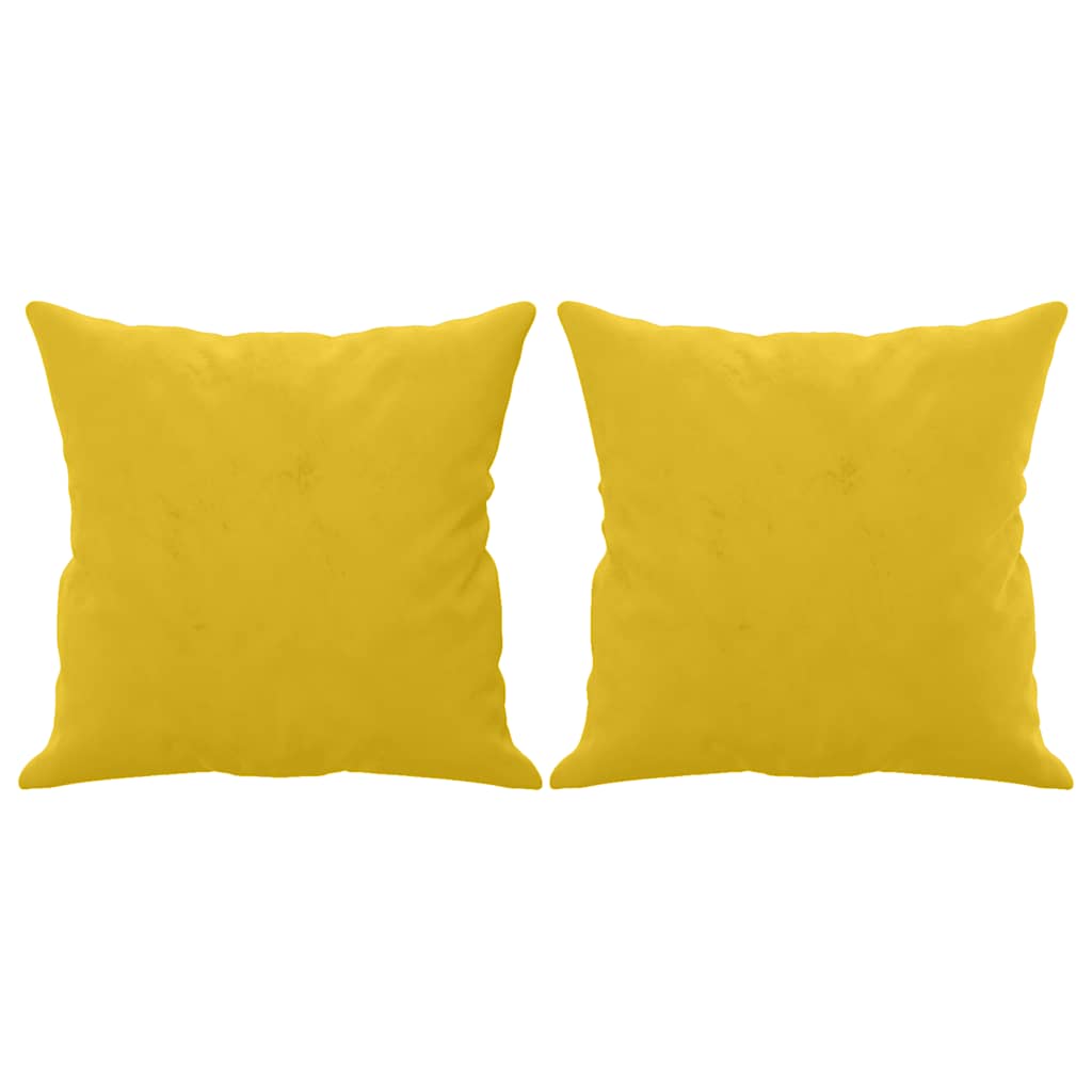 Vidaxl Coussins décoratifs 2 ST 40x40 cm Velvet Jaune