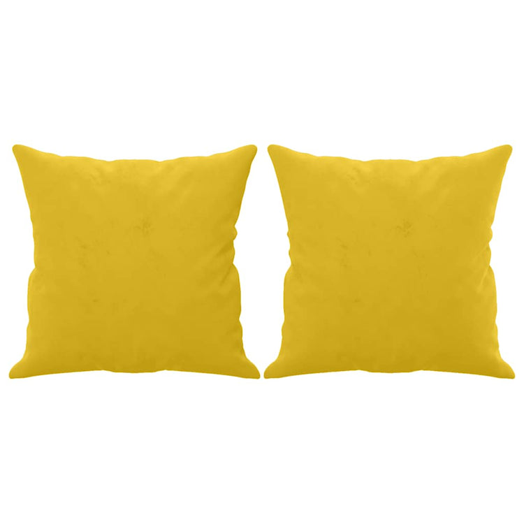 Vidaxl Coussins décoratifs 2 ST 40x40 cm Velvet Jaune