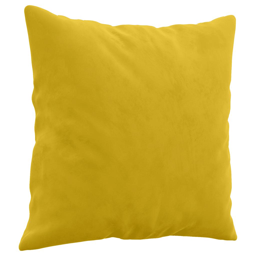 Vidaxl Coussins décoratifs 2 ST 40x40 cm Velvet Jaune