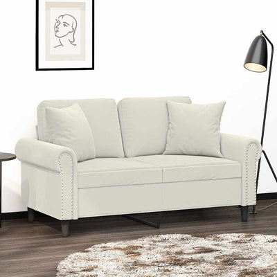 Vidaxl Coussins décoratifs 2 ST 40x40 cm Velvet Crème colorée