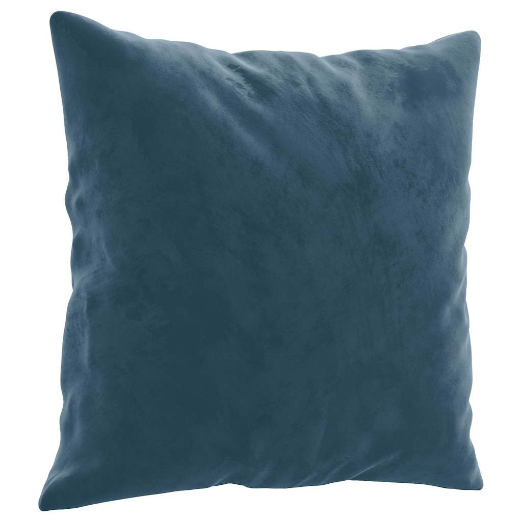 Vidaxl Coussins décoratifs 2 ST 40x40 cm Bleu en velours