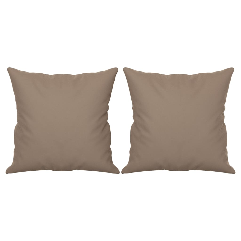 Vidaxl Coussins décoratifs 2 PCS 40x40 cm Fabric de microfibre Taupe