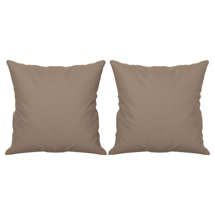 Vidaxl Coussins décoratifs 2 PCS 40x40 cm Fabric de microfibre Taupe