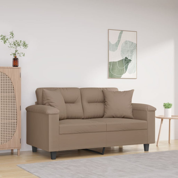 Vidaxl Coussins décoratifs 2 PCS 40x40 cm Fabric de microfibre Taupe