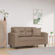 Vidaxl Coussins décoratifs 2 PCS 40x40 cm Fabric de microfibre Taupe