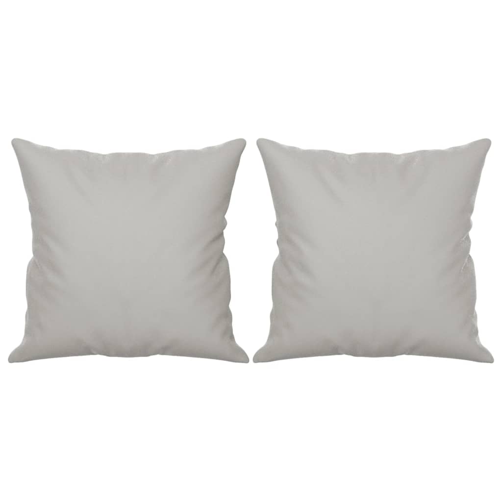 Vidaxl Coussins décoratifs 2 PCS 40x40 cm Tissu de microfibre gris clair