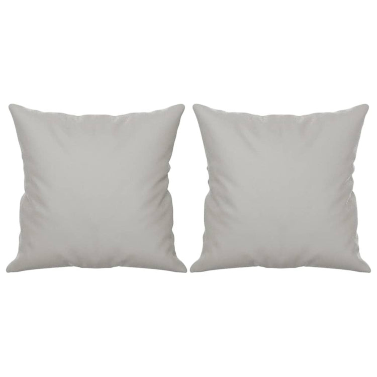 Vidaxl Coussins décoratifs 2 PCS 40x40 cm Tissu de microfibre gris clair