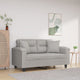 Vidaxl Coussins décoratifs 2 PCS 40x40 cm Tissu de microfibre gris clair