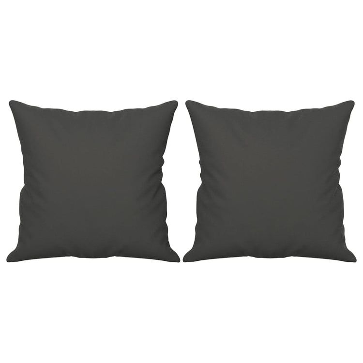 Vidaxl Coussins décoratifs 2 ST 40x40 cm Tissu de microfibre gris foncé