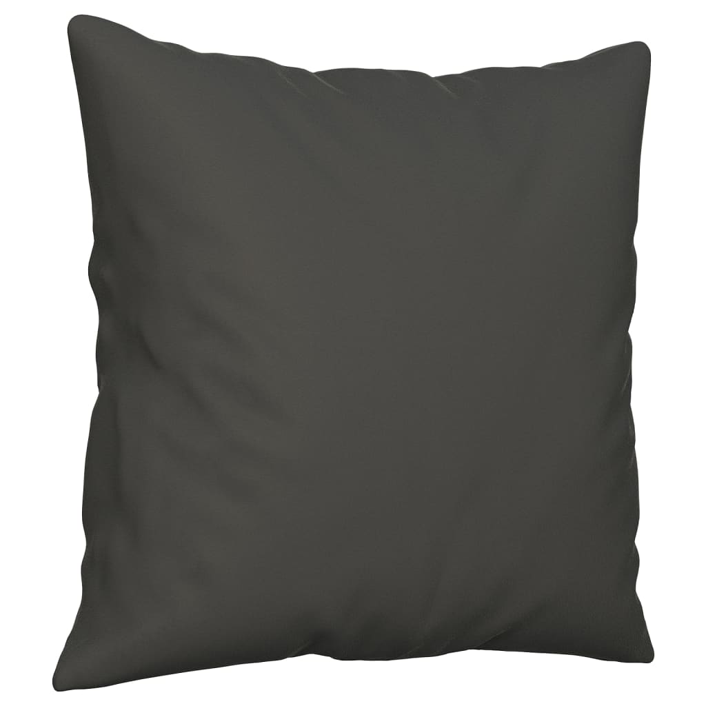 Vidaxl Coussins décoratifs 2 ST 40x40 cm Tissu de microfibre gris foncé