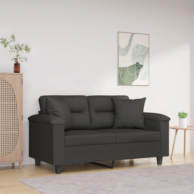 Vidaxl Coussins décoratifs 2 ST 40x40 cm Tissu de microfibre gris foncé