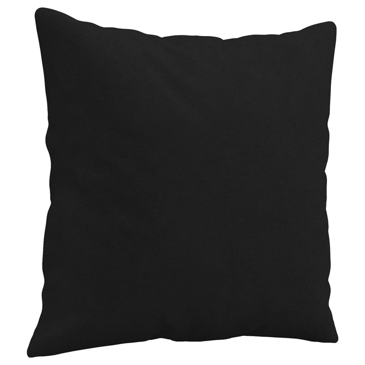 Vidaxl Coussins décoratifs 2 PCS 40x40 cm Tissu de microfibre noir